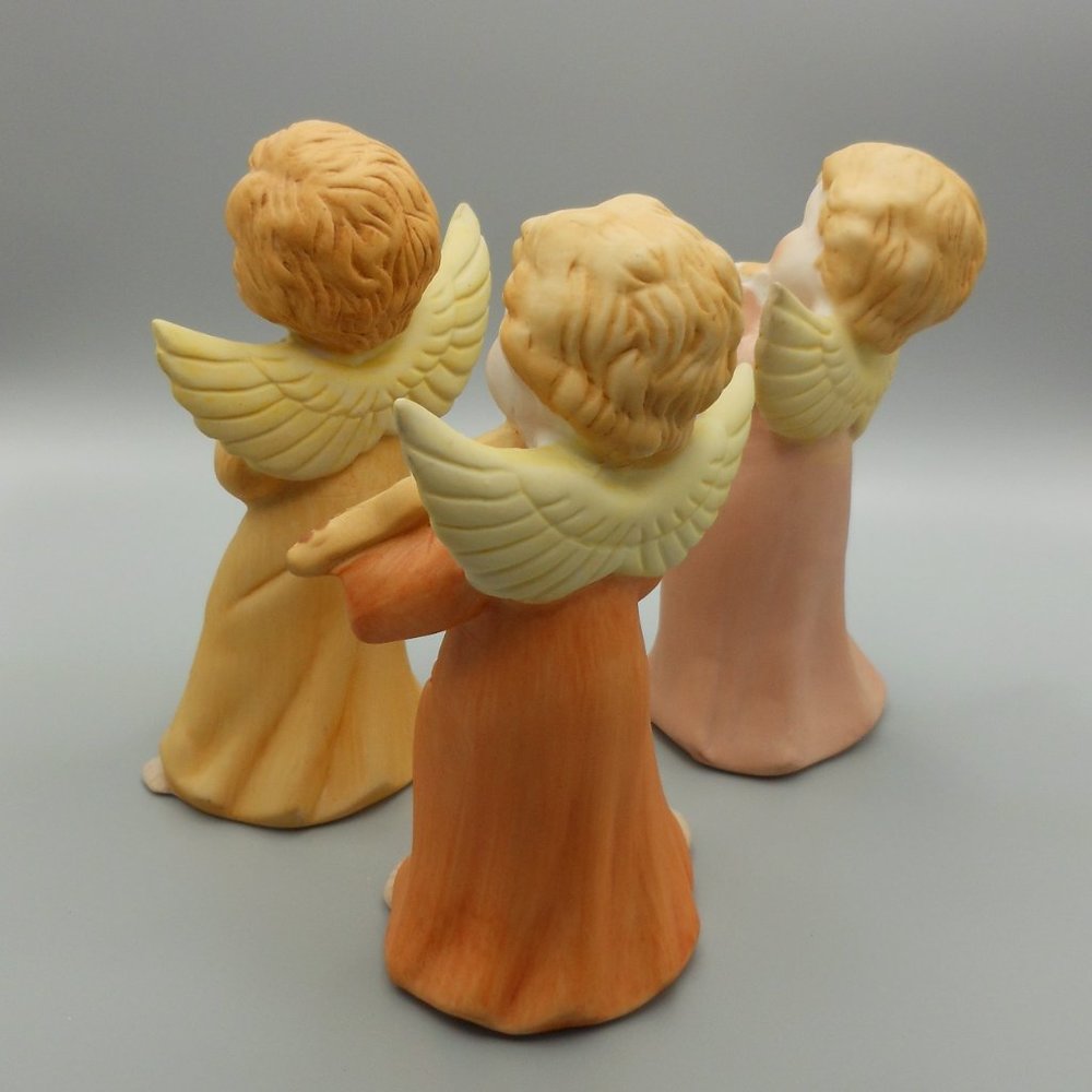 💕 VINTAGE Homco Angels Cherubs With Instruments - Picture 3 of 10